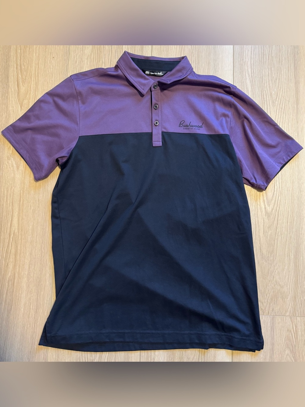 Travis Matthew Two-Tone Plum and Black Golf Polo